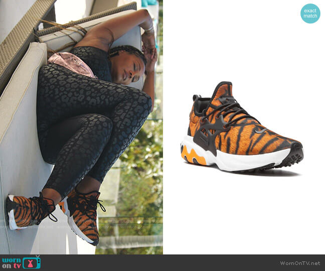 React Presto Animal-Sprint Sneakers by Nike worn by Cynthia Bailey on The Real Housewives Ultimate Girls Trip