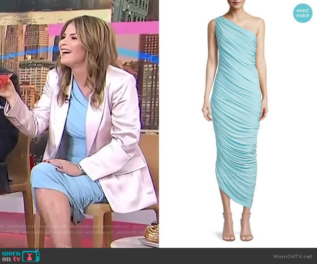 Diana One-Shoulder Gown by Norma Kamali worn by Jenna Bush Hager on Today