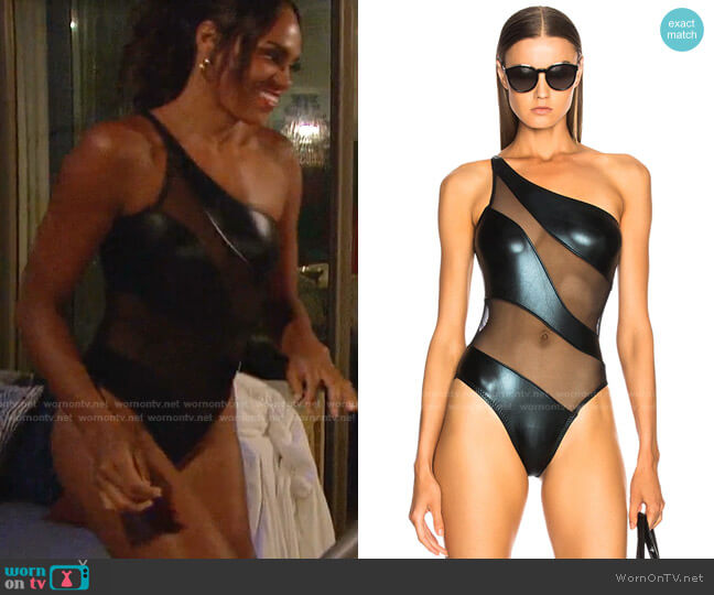 Snake Mesh Mio Swimsuit by Norma Kamali worn by Michelle Young on The Bachelorette