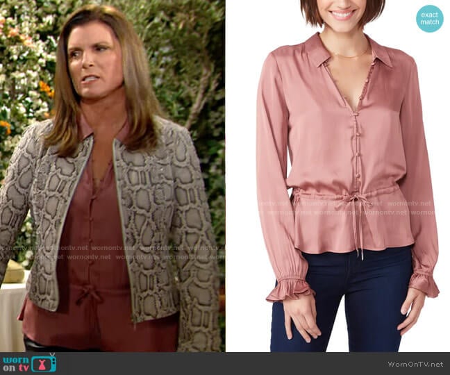 Paige Kendalle Top worn by Sheila Carter (Kimberlin Brown) on The Bold and the Beautiful