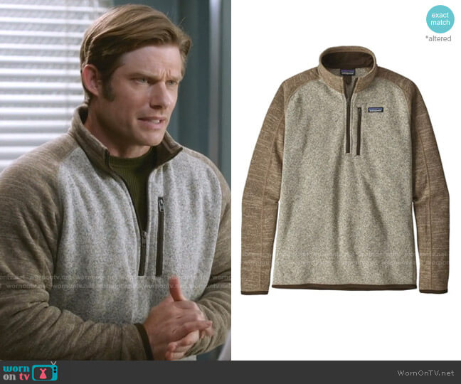 Better Sweater 1/4 Zip by Patagonia worn by Chris Carmack on Greys Anatomy
