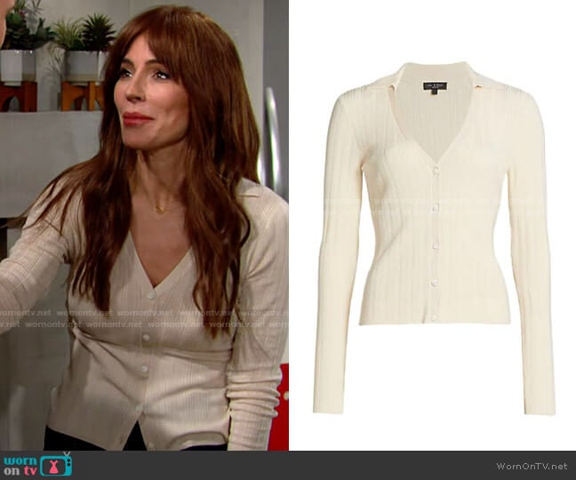 Rag & Bone Dawson Cardigan worn by Taylor Hayes (Krista Allen) on The Bold and the Beautiful