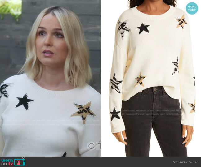 Perci Animal Star Sweater by Rails worn by Jo Wilson (Camilla Luddington) on Greys Anatomy