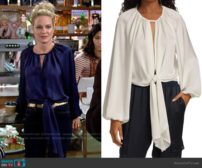 Ramy Brook Adley Top worn by Sharon Collins (Sharon Case) on The Young & the Restless