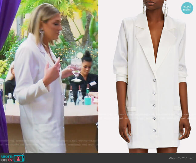 Blake Relaxed Silk Blazer Mini Dress by Retrofete worn by Gina Kirschenheiter  on The Real Housewives of Orange County