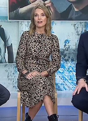 Savannah’s beige spotted dress on Today
