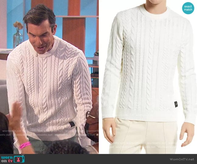 Monsanto Crewneck Sweater by Scotch & Soda worn by Jerry O'Connell on The Talk