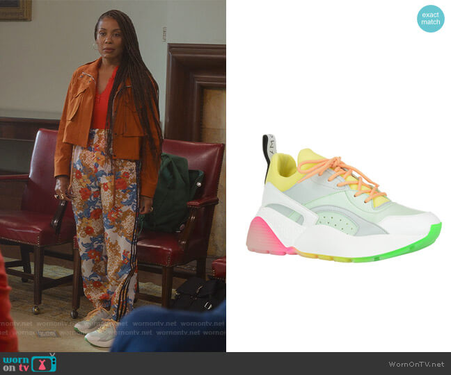 Eclypse Rainbow Sneakers by Stella McCartney worn by Dr. Nya Wallace (Karen Pittman) on And Just Like That
