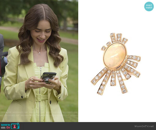Opal Necklace Tana Chung worn by Emily Cooper (Lily Collins) on Emily in Paris