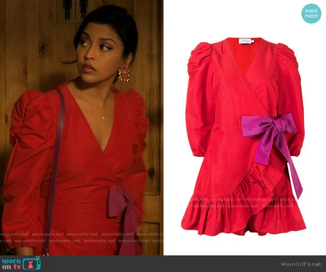 Tanya Taylor Sasha Puff-Sleeve Dress worn by Fiona (Tiya Sircar) on Guilty Party