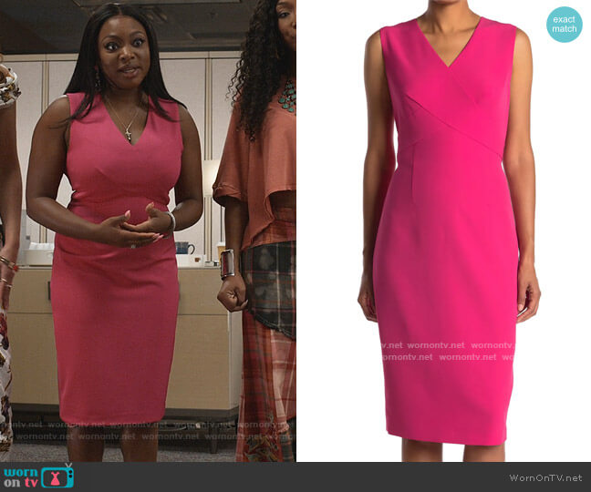 V-Neck Sleeveless Dress by Ted Baker London worn by Jill (Naturi Naughton) on Queens