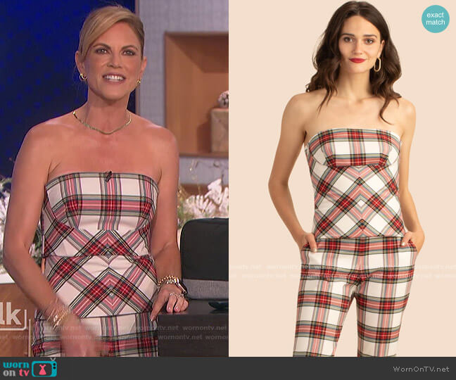Vesper Top and Pants by Trina Turk worn by Natalie Morales  on The Talk