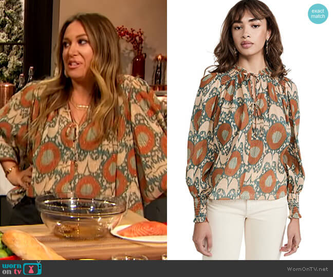 Anita Blouse by Ulla Johnson worn by Haylie Duff on The Drew Barrymore Show