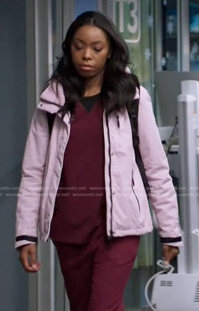 Vanessa’s pink jacket on Chicago Med
