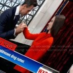 Willow’s red tie neck dress on General Hospital