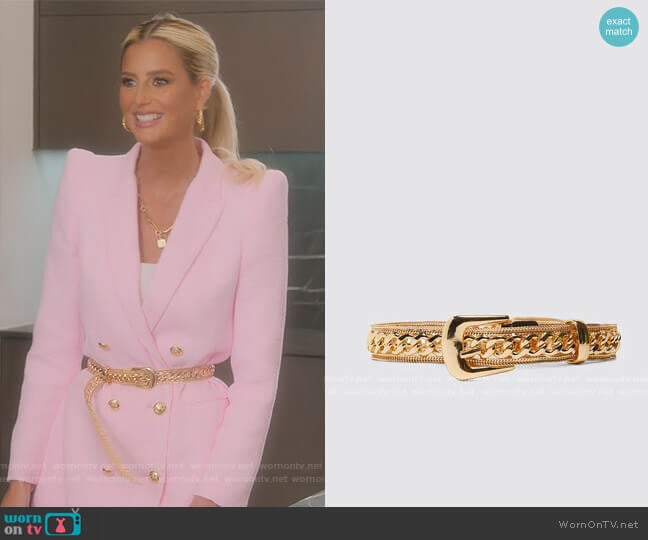 Chain Belt by Zara worn by Emma Hernan on Selling Sunset