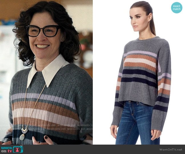 360 Cashmere Eliana Sweater worn by Carol (Ally Sheedy) on Single Drunk Female