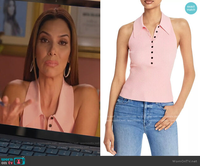 Asher Ribbed Top by A.L.C. worn by Roselyn Sanchez on Home Economics