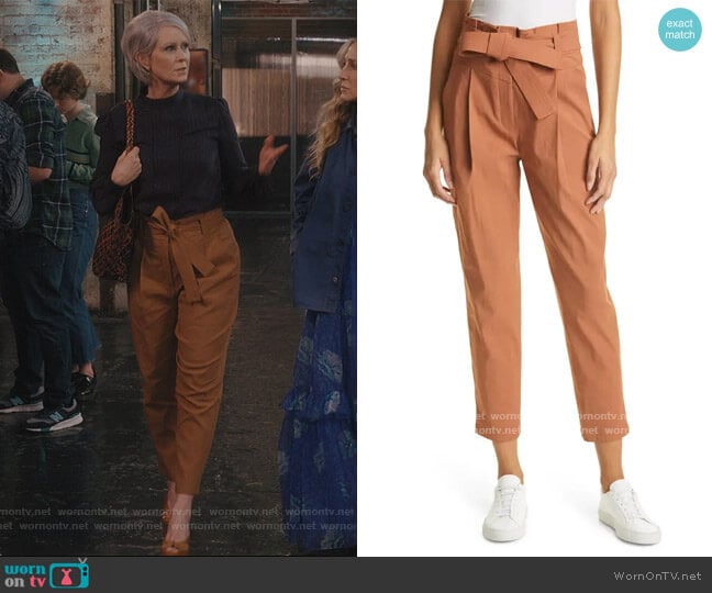 Dais Paper Bag Pants by A.L.C. worn by Miranda Hobbs (Cynthia Nixon) on And Just Like That