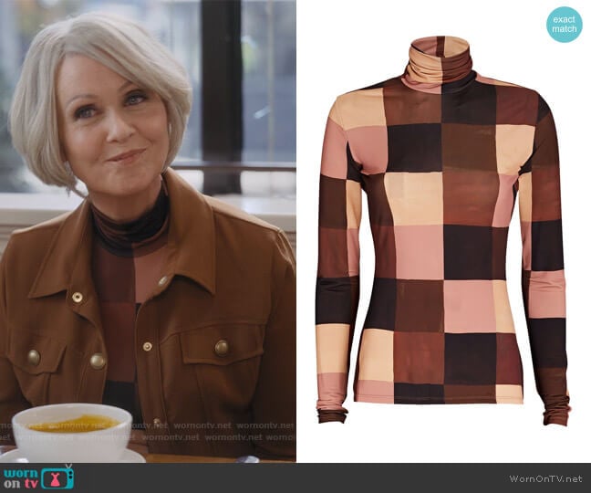 James Top by A.L.C. worn by Miranda Hobbs (Cynthia Nixon) on And Just Like That