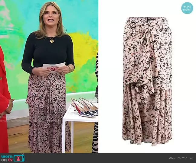 WornOnTV: Jenna's pink printed skirt on Today