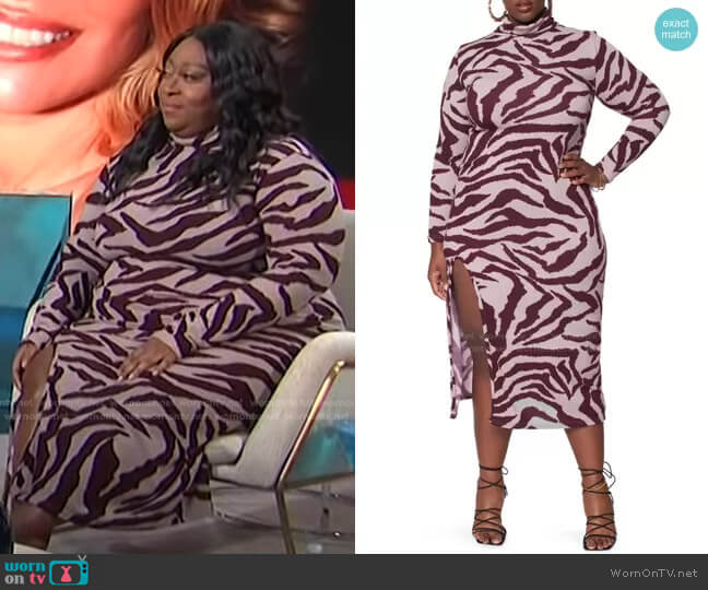 Affluence Long Sleeve Dress by Zelie for She worn by Loni Love on E! News