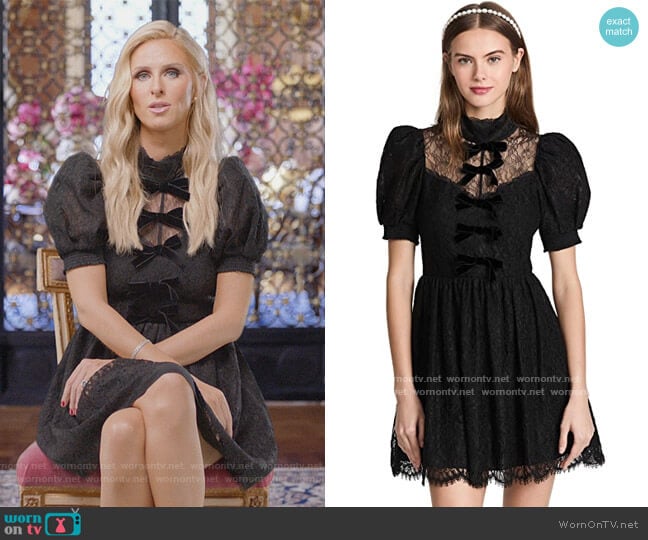 Vernita Lace Button Down Party Dress by Alice + Olivia worn by Nicky Hilton Rothschild on Paris in Love