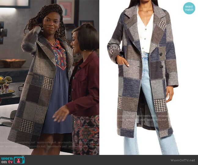 WornOnTV: Denise’s patchwork coat on Home Economics | Sasheer Zamata ...