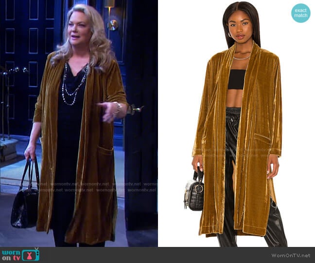 Just Vibes Duster by BB Dakota worn by Anna DiMera (Leann Hunley) on Days of our Lives