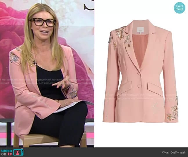 Cheyenne Sequin Script Blazer by Cinq a Sept worn by Jill Martin on Today