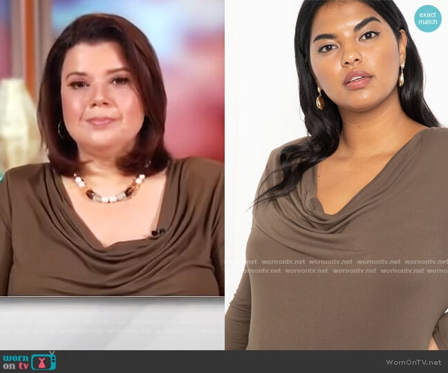 Cowl Neck Top by Eloquii worn by Ana Navarro on The View