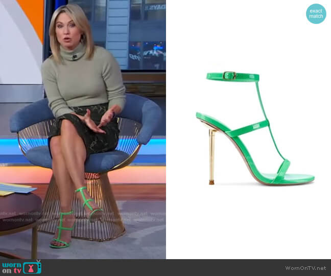 Jessi Sandals by Flor de Maria worn by Amy Robach on Good Morning America