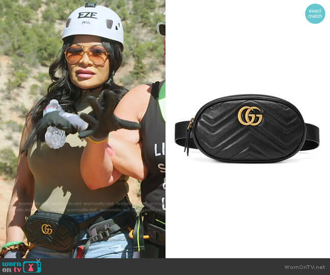 GG Marmont matelasse belt bag by Gucci worn by Jen Shah on The Real Housewives of Salt Lake City