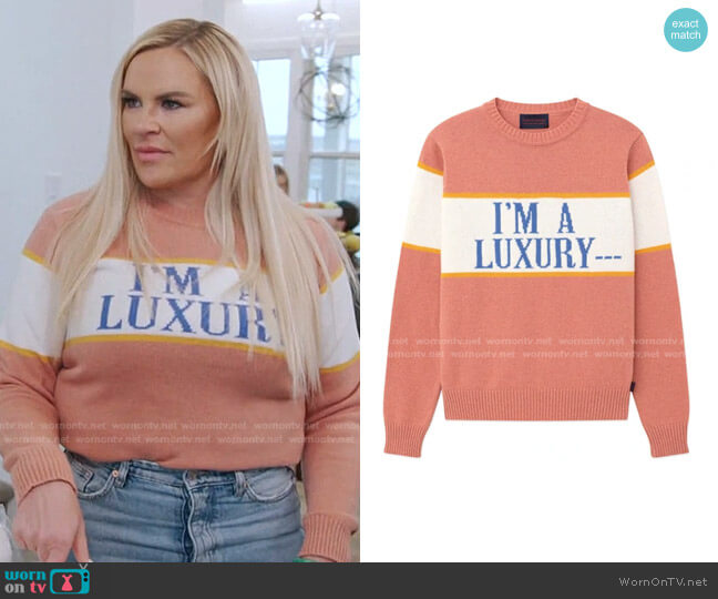 I'm a Luxury Sweater by Gyles and George worn by Heather Gay  on The Real Housewives of Salt Lake City