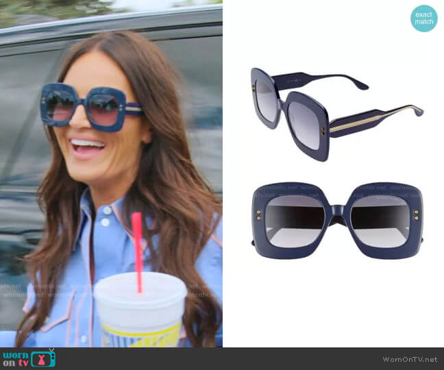 Gradient Square Sunglasses by Bottega Veneta worn by Lisa Barlow on The Real Housewives of Salt Lake City