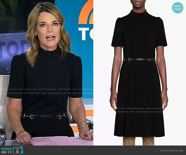 WornOnTV: Savannah’s black belted dress on Today | Savannah Guthrie ...