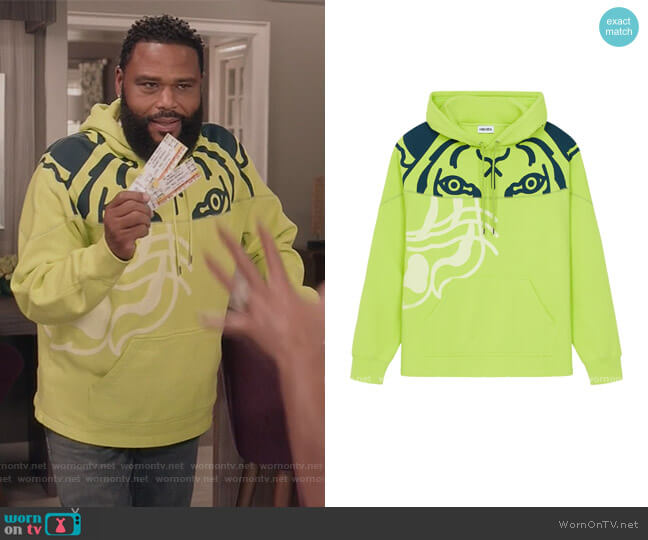 Tiger Seasonal Pullover Hoodie by Kenzo worn by Andre Johnson (Anthony Anderson) on Blackish