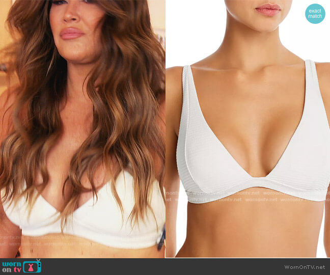 Nina Textured Bikini Top by L*Space worn by Emily Simpson on The Real Housewives of Orange County