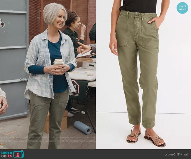 Griff Tapered Fatigue Pants by Madewell worn by Miranda Hobbs (Cynthia Nixon) on And Just Like That