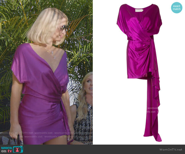 Wrap Style Silk Dress by Michelle Mason worn by Paris Hilton on Paris in Love