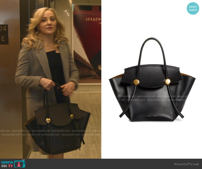 Pipe Leather Tote by Proenza Schouler worn by Marissa Morgan (Geneva Carr) on Bull