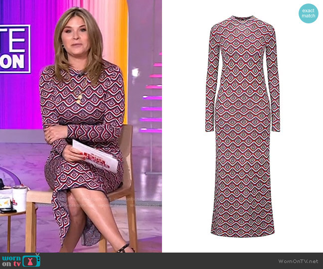 Fitted Geometric Dress by Paco Rabanne worn by Jenna Bush Hager on Today