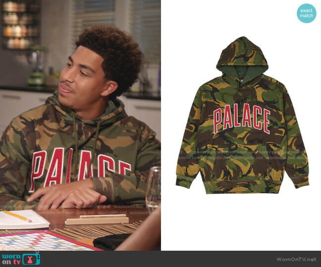  Camo Hoodie by Palace worn by Andre Johnson Jr (Marcus Scribner) on Blackish