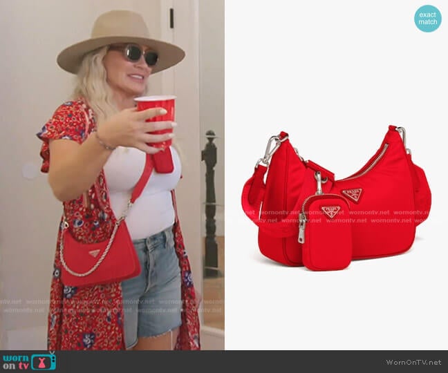 Re-Edition 2005 Nylon Shoulder Bag by Prada worn by Heather Gay on The Real Housewives of Salt Lake City