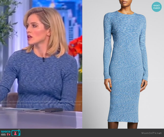 Printed Combed Cotton Midi Dress by Tibi worn by Sara Haines  on The View