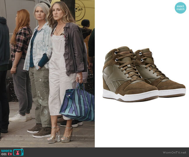 Royal BB4500 Hi Wedge Shoe by Reebok worn by Miranda Hobbs (Cynthia Nixon) on And Just Like That