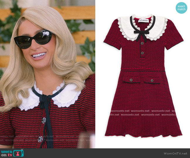 Little Girl's & Girl's Peter Pan Collar Dress by Self Portrait worn by Paris Hilton on Paris in Love