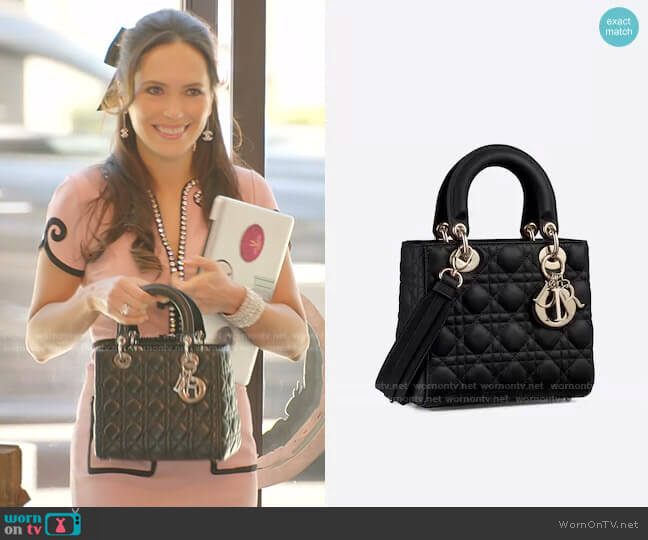 Small Lady Dior Bag by Dior worn by Davina Potratz  on Selling Sunset