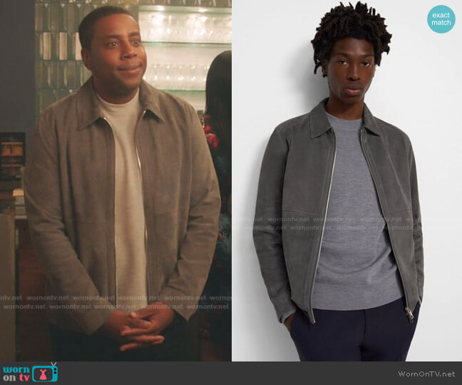 Point Collar Jacket in Suede by Theory worn by Kenan Williams (Kenan Thompson) on Kenan