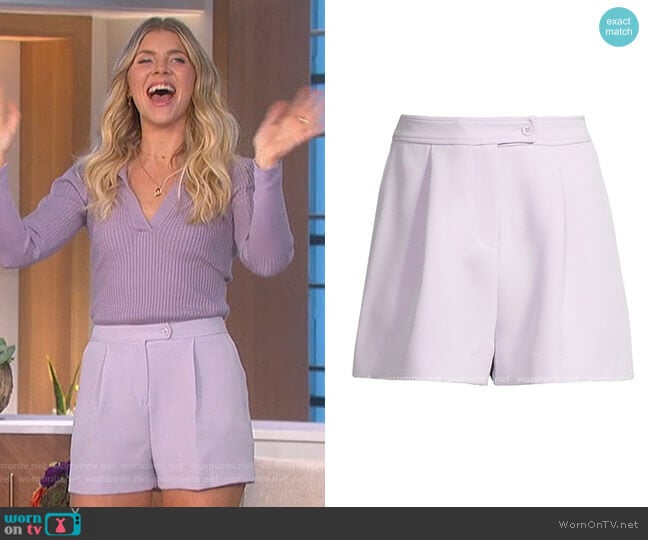 High-Waisted Trouser Shorts by Toccin worn by Amanda Kloots on The Talk